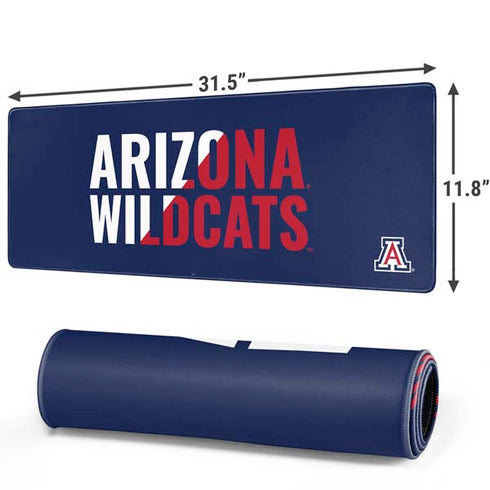 University of Arizona Wildcats Logo Split Blue Gaming Mouse Pad